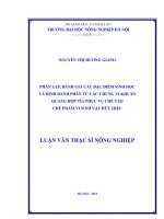 Phân lập, đánh giá các đặc điểm sinh học và định danh phân tử các chủng vi khuẩn quang hợp tía phục vụ chế tạo chế phẩm vi sinh vật hữu hiệu 