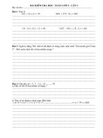 bài kiểm tra toán lớp 5 lần 3( Toàn )