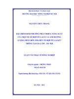 Đặc điểm sinh trưởng phát triển, năng suất của một số tổ hợp ớt lai f1 và ảnh hưởng lượng phân bón NPK đến tổ hợp ớt lai KN7 trồng tại gia lâm   hà nội 