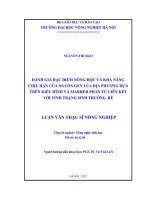 Đánh giá đặc điểm nông học và khả năng chịu hạn của nguồn gen lúa địa phương dựa trên kiểu hình và marker phân tử liên kết với tính trạng sinh trưởng rễ 