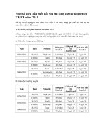 Một số điều cần biết đối với thí sinh dự thi tốt nghiệp THPT năm 2011