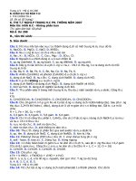 Đề thi TN THPT môn Hóa 2007