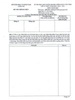 Đề MTCT cấp tỉnh môn Sinh học năm 2011