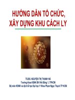 HƯỚNG DẪN TỔ CHỨC, XÂY DỰNG KHU CÁCH LY