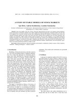 A study of Stable models of stock markets