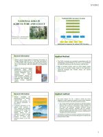 NATIONAL GHGI IN AGRICULTURE AND LULUCF