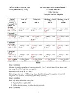 Đề thi và hướng dẫn chấm môn sinh học lớp 9 tham khảo ôn thi (10) 