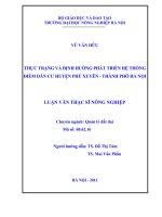 Thực trạng và định hướng phát triển hệ thống điểm dân cư huyện phú xuyên, thành phố hà nội 