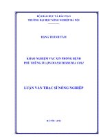Khảo nghiệm vắc xin phòng bệnh phù thũng ở lợn do escherichia coli 