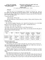 Thông báo tuyển sinh lớp 10 vào Nghĩa Hưng A năm học 2011 2012