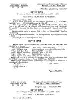 Quyết định (V/v thành lập hội đồng khoa học chấm SKKN năm học 2008 – 2009)