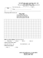ĐỀ KT ĐỊNH KÌ CUỐI NĂM TIẾNG VIỆT 1