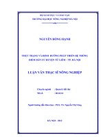Thực trạng và định hướng phát triển hệ thống điểm dân cư huyện từ liêm hà nội 