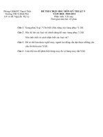 Đề thi HSG cấp huyện cắt may lớp 9