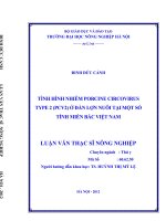 Tình hình nhiễm porcine circovirrus type 2(PCV2) ở đàn lợn nuôi tại một số tỉnh mièn bắc việt nam 