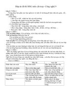 Đáp án thi HSG cấp huyện cắt may lớp 9