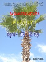 Bài giảng tiếng việt 5 tuần 22 bài chính tả   nghe viết hà nội2 