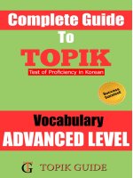 TOPIK II ADVANCED LEVEL VOCABULARY