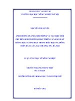 Ảnh hưởng của mật độ trồng và vật liệu che phủ đến sinh trưởng, phát triển và năng suất giống đậu tương đt26 trong điều kiện vụ đông trên đất 2 lúa tại chương mỹ   hà nội 