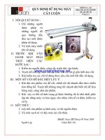 QUY ĐỊNH sử DỤNG máy cắt CUỘN  