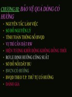 CHƯƠNG 3 bảo vệ QUÁ DÒNG có HƯỚNG 