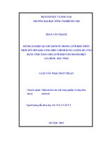 Đánh giá hiệu quả bù kinh tế trong lưới điện phân phối xét đến khả năng điều chỉnh dung lượng bù, ứng dụng tính toán cho lưới điện chi nhánh điện gia bình, bắc ninh 