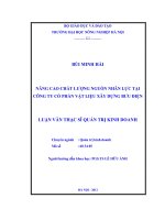 Nâng cao chất lượng nguồn nhân lực tại công ty cổ phần vật liệu xây dựng bưu điện 
