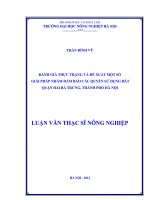 Đánh giá thực trạng và đề xuất một số giải pháp nhằm đảm bảo quyền sử dụng đất quận hai bà trưng, thành phố hà nội 