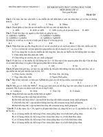 Đề thi khảo sát chất lượng đầu năm lớp 12 môn Sinh học năm 2015 - 2016 trường THPT Thuận Thành số 1, Bắc Ninh