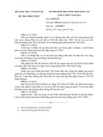 Đề thi học sinh giỏi Quốc gia môn Lịch sử lớp 12 năm 2011 - Có đáp án