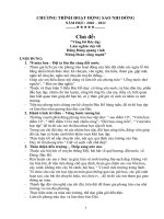 CHƯƠNG TRÌNH HOẠT ĐỘNG SAO NHI ĐỒNG