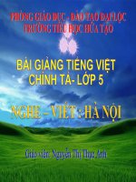 Bài giảng tiếng việt 5 tuần 22 bài chính tả   nghe viết hà nội3 