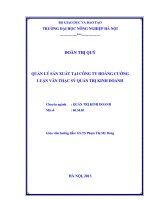 Quản lý sản xuất tại công ty hoàng cường