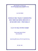 Đánh giá thực trạng và định hướng phát triển hệ thống điểm dân cư huyện diễn châu tỉnh nghệ an 