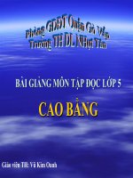 Bài giảng tiếng viêt 5 tuần 22 bài tập đọc   cao bằng12 