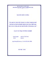 Ứng dụng ảnh viễn thám và công nghệ GIS để thành lập bản đồ biến động đất đai trên địa bàn xã EA WER, huyện buôn đôn, tỉnh đăk lăk 