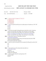 Đề kết thúc học phần 1 lớp KTV