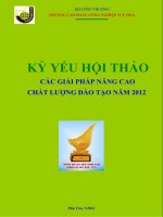 CÁC GIẢI PHÁP NÂNG CAO  CHẤT LƯỢNG ĐÀO TẠO NĂM 2012