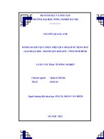 Đánh giá kết quả thực hiện quy hoạch sử dụng đất giai đoạn 2002 đến 2010 huyện kim sơn tỉnh ninh bình 