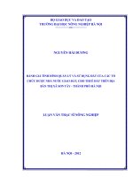 Đánh giá tình hình quản lý và sử dụng đất của các tổ chức được nhà nước giao đất, cho thuê đất trên địa bàn thị xã sơn tây, thành phố hà nội 