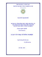 Đánh giá tình hình thực hiện phương án quy hoạch sử dụng đất đến năm 2010 huyện giao thuỷ, tỉnh nam định 