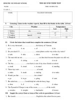 Đề thi HSG TA 8 có đáp án