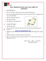 QUY TRÌNH sử DỤNG máy MAY điện tử 