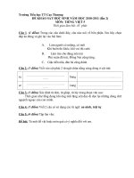 De dap an thi thu lan 2 lop 5 mon TV NH 10 11