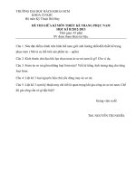 ĐỀ THI và đáp án môn THIẾT kế TRANG PHỤC NAM đại học BÁCH KHOA 