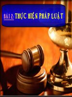 Bài 2: Thực hiện pháp luật