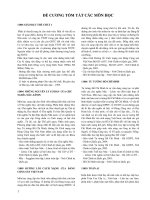 ĐỀ CƯƠNG TÓM TẮT CÁC MÔN HỌC