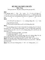 đề thi vào 10 thpt chuyên hay