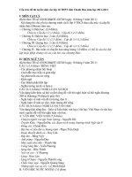 Cấu trúc đề thi vào 10 Thanh Hóa