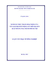 Đánh giá thực trạng hoạt động của sàn giao dịch bất động sản trên địa bàn quận hoàng mai, thành phố hà nội 